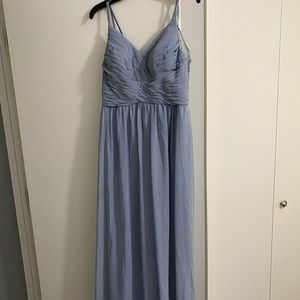 Blue chiffon gown